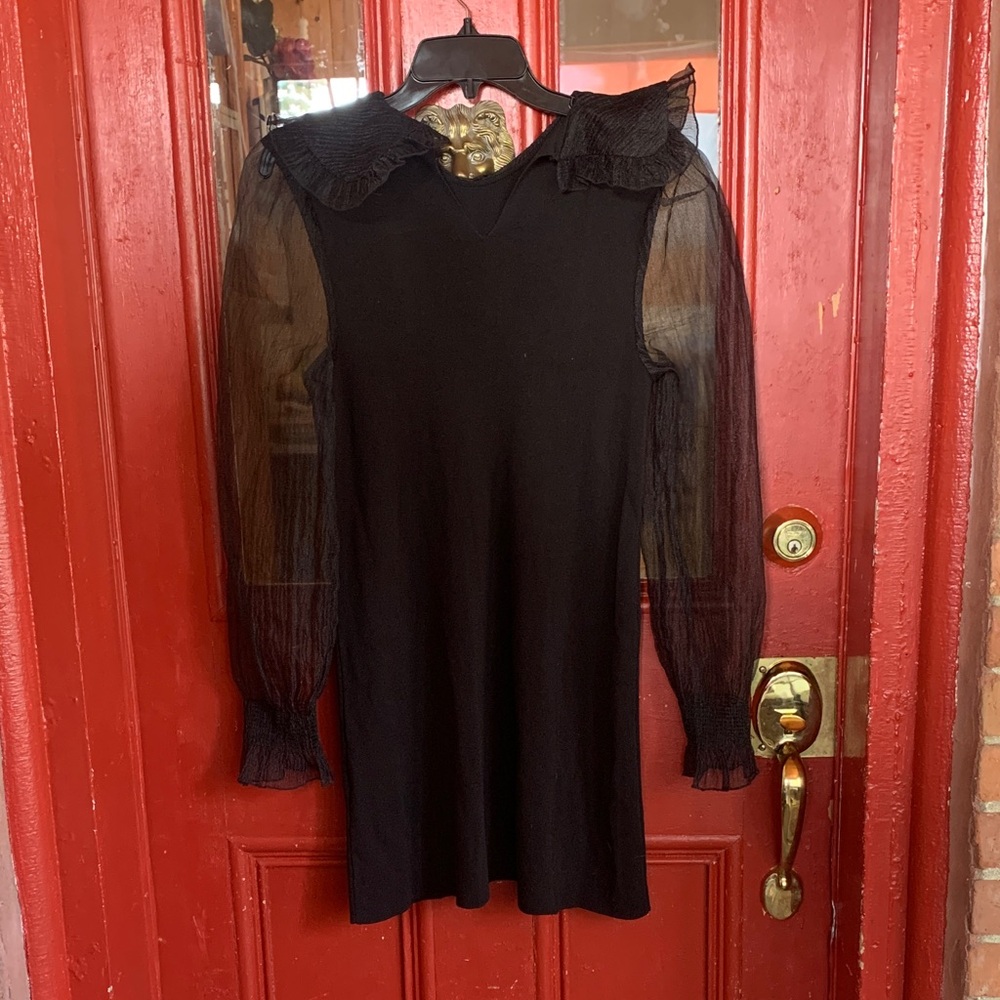 Zara Black Textured Dress